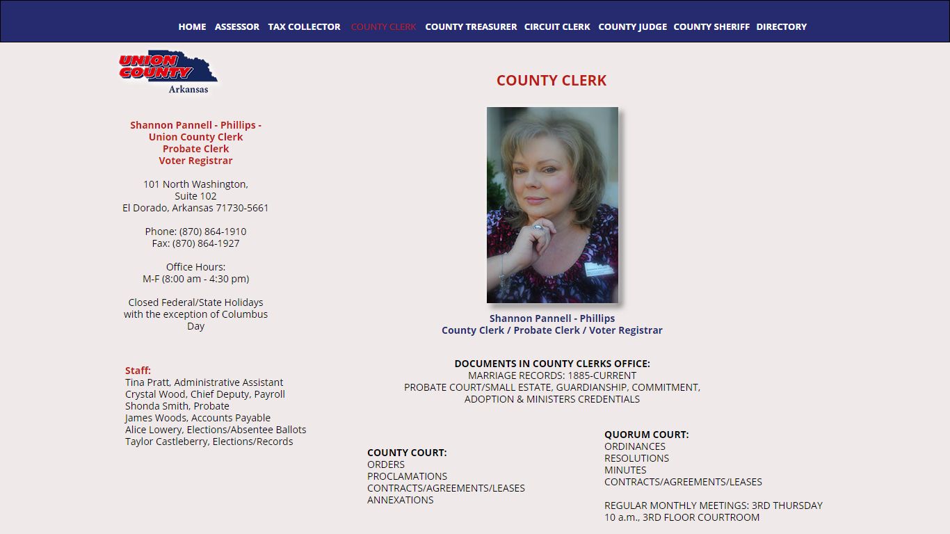 COUNTY CLERK | Union County AR